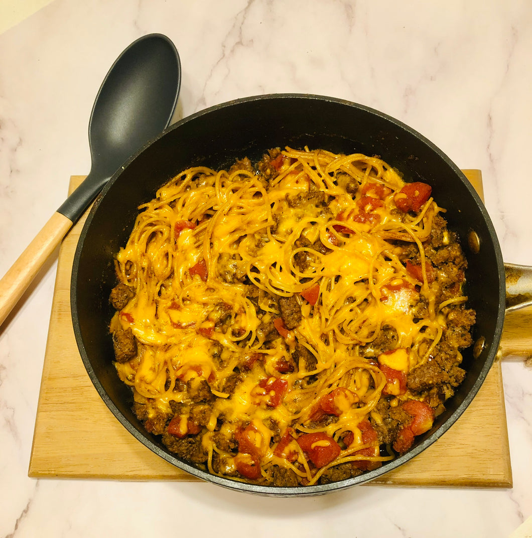 Taco Spaghetti Seasoning Mix and Recipe Card